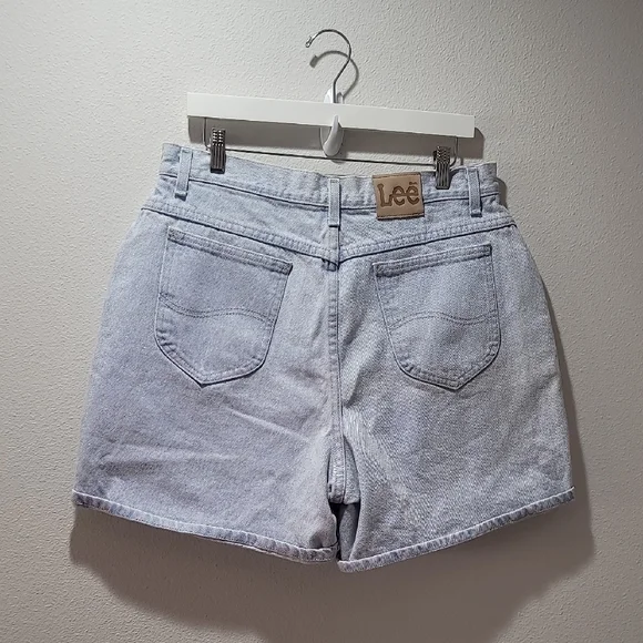 Vintage Lee Casual Mom Jean High-Waist Shorts Light Wash Old School Denim 18MED
